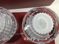 Rare Baccarat White Eye Votive Candle Holder Crystal Brand New In Box Set of 2