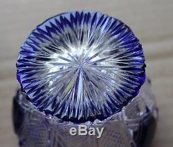 Rare Carl Faberge Imperial Collection Crystal Glass Candle Holder Blue 3.5