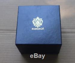Rare Carl Faberge Imperial Collection Crystal Glass Candle Holder Blue 3.5