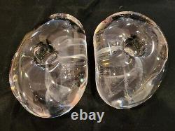 Rare Pair of Glass Stone/Rock Candle Holders by Elsa Peretti for Tiffany & Co