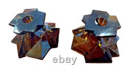 Rare Ruba Rombic Dark Brown Candlesticks WOW