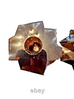 Rare Ruba Rombic Dark Brown Candlesticks WOW