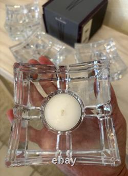 Rare Signed Waterford Crystal Cygnus Candle Votive Set Of 4 Excellent Condition