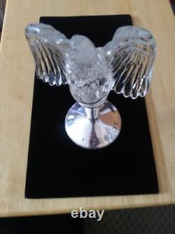 Rare Vintage 1938 Imperial Clear Glass Eagle Adapter Candle holders Pair