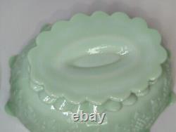 Rare Vintage Westmoreland Jadeite Center Piece With Two Candlestick Holders