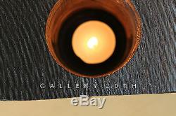 Rare! Vtg MID Century Modern Wood Owl Sculpture! 60's Candle Holder Lamp Sconce