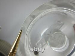Rare Vtg Pair STEUBEN Glass Candelabra Candle Stick Mid Century Modern Signed