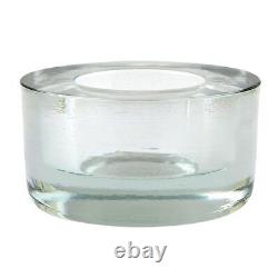 Recycled Glass Votives Clear Candle Holder Set 1.5 H Pack of 2