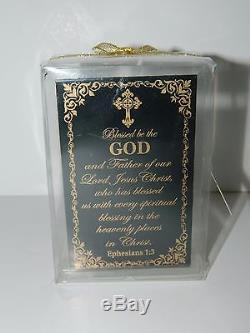 Religious Votive Candle Holder Bible Verse Glass Tealight Candleholder
