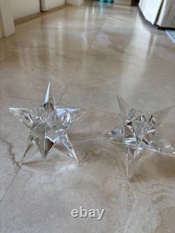 Rosenthal Moravian Star 9 Point Crystal Glass Star Candle Holders Set of 10