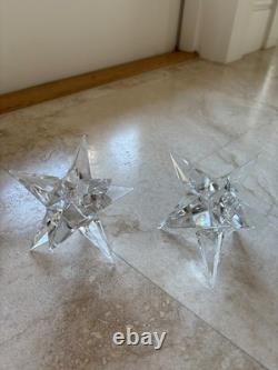 Rosenthal Moravian Star 9 Point Crystal Glass Star Candle Holders Set of 10
