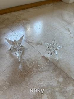Rosenthal Moravian Star 9 Point Crystal Glass Star Candle Holders Set of 10