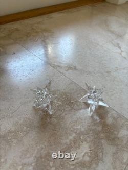 Rosenthal Moravian Star 9 Point Crystal Glass Star Candle Holders Set of 10