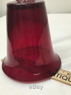 Ruby Red Blenko REGAL Candle Holder Goblet 5-RE. Mid Century Modern