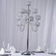 Silver 40 Crystal Beaded Candelabra Candle Holder Party Party Light Gray