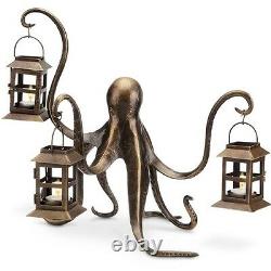 SPI Home 34066 Octopus Lantern Candle Holder Sculpture Coastal Nautical Decor