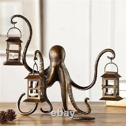 SPI Home 34066 Octopus Lantern Candle Holder Sculpture Coastal Nautical Decor