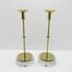 Scandinavian Candle Holder By Gunnar Ander For Ystad Metall Brass&glass Set Of 2