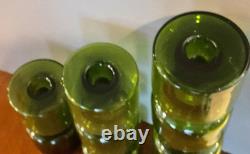 Scandinavian Hooped glass Green candle holders Spirit of Tamara Aladin
