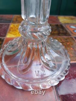 Schmid Candle Holders Glass 19th Century Signed