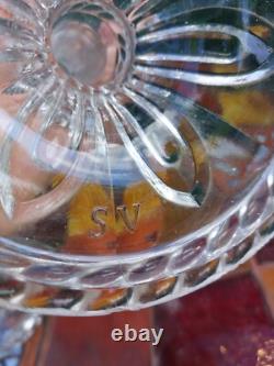 Schmid Candle Holders Glass 19th Century Signed