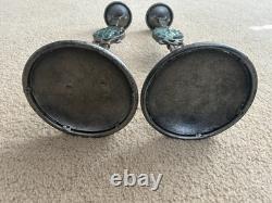 Set Of 2 Murano Art Collection- Cordova Wrought Iron Candlesticks, Candle Holder