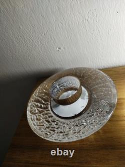 Set Of 3 Orrefors Crystal Glass Votive Candle Holders 5.5×2/ C7