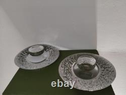 Set Of 3 Orrefors Crystal Glass Votive Candle Holders 5.5×2/ C7