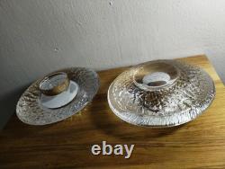 Set Of 3 Orrefors Crystal Glass Votive Candle Holders 5.5×2/ C7