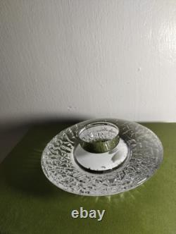 Set Of 3 Orrefors Crystal Glass Votive Candle Holders 5.5×2/ C7