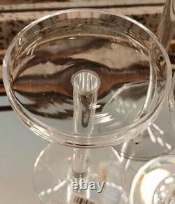 Set Of 3 Vintage Orrefors Clear Glass Pillar Candle Holders Made In Sweden