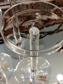 Set Of 3 Vintage Orrefors Clear Glass Pillar Candle Holders Made In Sweden