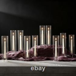 Set of 10 Hurricane Candle Holders for 11.8 Candlesticks Elegant Home Decor