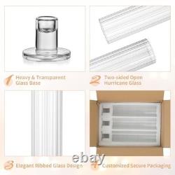 Set of 10 Hurricane Glass Candle Holders 11.8 Tall Candlestick Holders