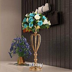 Set of 10 Versatile Silver Flower Arrangement Stand & Pillar Candle Holder Set f