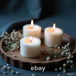Set of 144 Unscented White Votive Candles Bulk Pack, Clean-Burning