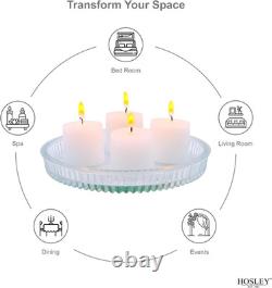 Set of 144 Unscented White Votive Candles Bulk Pack, Clean-Burning