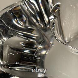 Set of 2 BACCARAT France Crystal Glass DIOMEDE Candlesticks Candle Holders 3.5