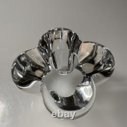 Set of 2 BACCARAT France Crystal Glass DIOMEDE Candlesticks Candle Holders 3.5