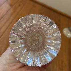 Set of 2 BACCARAT France MASSENA Crystal CANDLESTICK CANDLE HOLDERS Vintage VTG