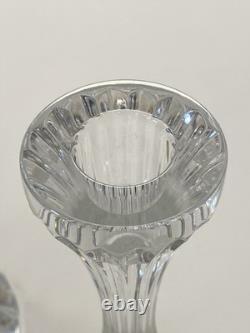 Set of 2 BACCARAT France MASSENA Crystal CANDLESTICK CANDLE HOLDERS Vintage VTG