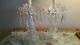 Set Of 2 Waterford Crystal Candelabra Candlesticks With Bobeches