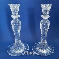 Set of 2 Waterford Crystal Sea Jewel Seahorse Candlestick Candle Holders 10