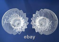 Set of 2 Waterford Crystal Sea Jewel Seahorse Candlestick Candle Holders 10