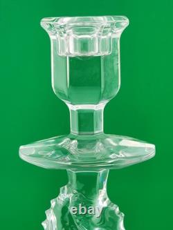 Set of 2 Waterford Crystal Seahorse Candlesticks Pair Candle Holder 11.5 Signed