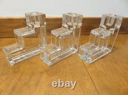 Set of 3 Art Deco Glass Candle Holders from Metropolitan Museum of Art Store