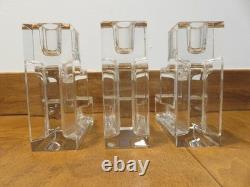 Set of 3 Art Deco Glass Candle Holders from Metropolitan Museum of Art Store
