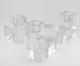 Set Of 3 Baccarat Cubist Cube Candlestick Holders