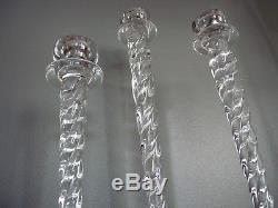 Set of 3 CYPRESS Swirl Glass Candle Holders by Ann Wahlstrom Kosta Boda Sweden
