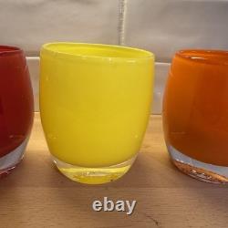 Set of 3 Glassy Baby Candle Holders